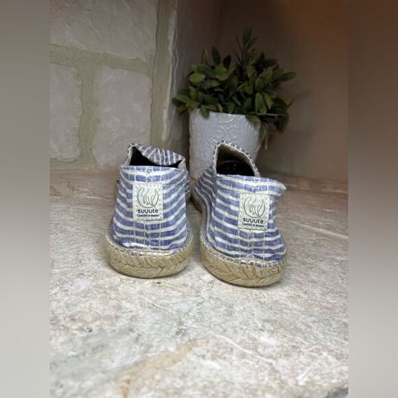 Cousu Main blue and white striped espadrilles Classic flat sz EU 46 US 12 - Picture 4 of 8